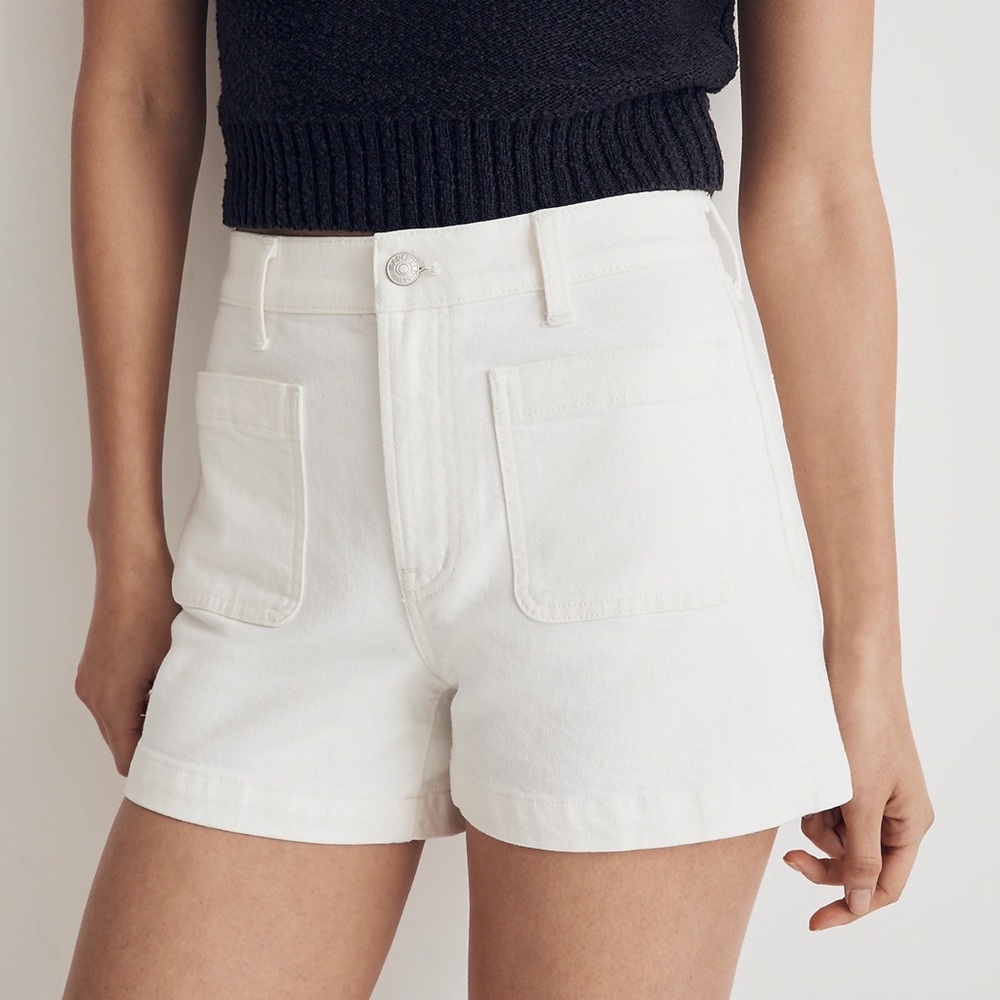 Patch Pocket Denim Shorts, Please Reference With … - image 1